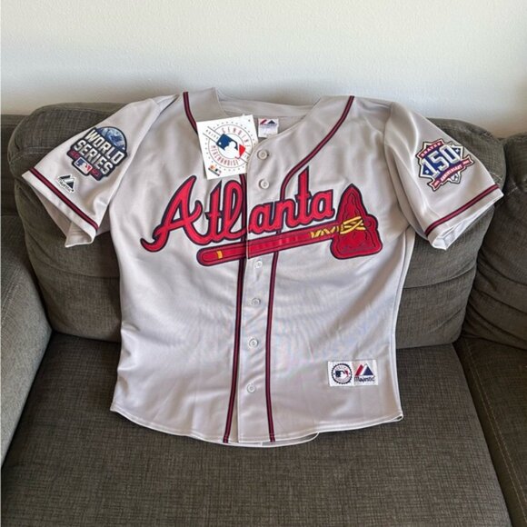 Majestic Authentic Atlanta Braves Freddie Freeman World Series Jersey - Picture 1 of 8